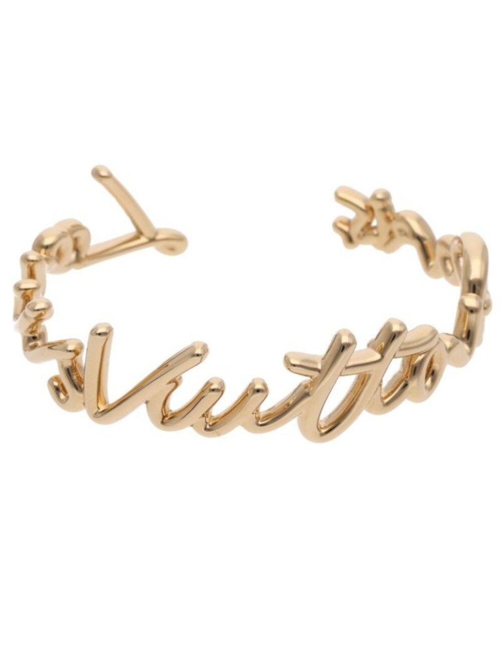 Louis Vuitton LV Script Logo Bangle Bracelet